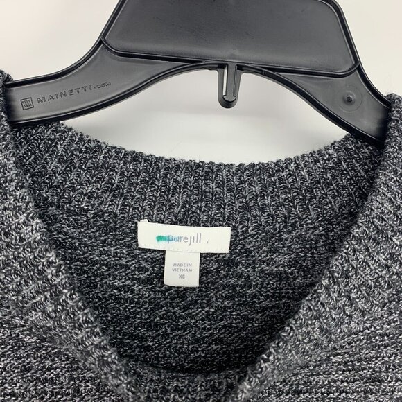 Pure J.Jill Sweater Marbled Gray Crewneck Long Sleeve Pullover - Picture 3 of 8
